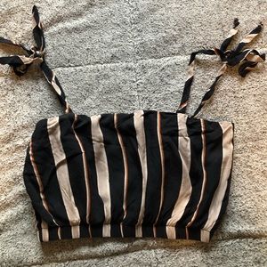 striped cropped tank top